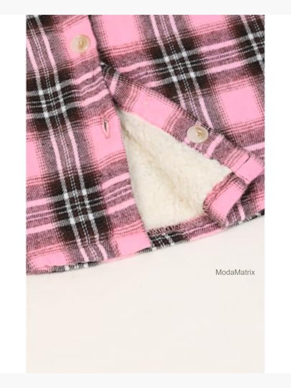 Boys Sherpa Lined Flannel Plaid Button Down Shirt Jacket Hooded - Picture 6 of 7